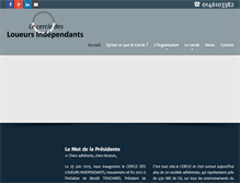 Tablet Screenshot of cercle-des-loueurs-independants.com